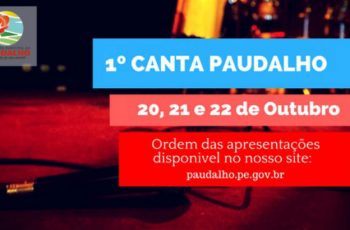 Prefeitura divulga lista dos calouros que se apresentam na 1º eliminatória do Canta Paudalho